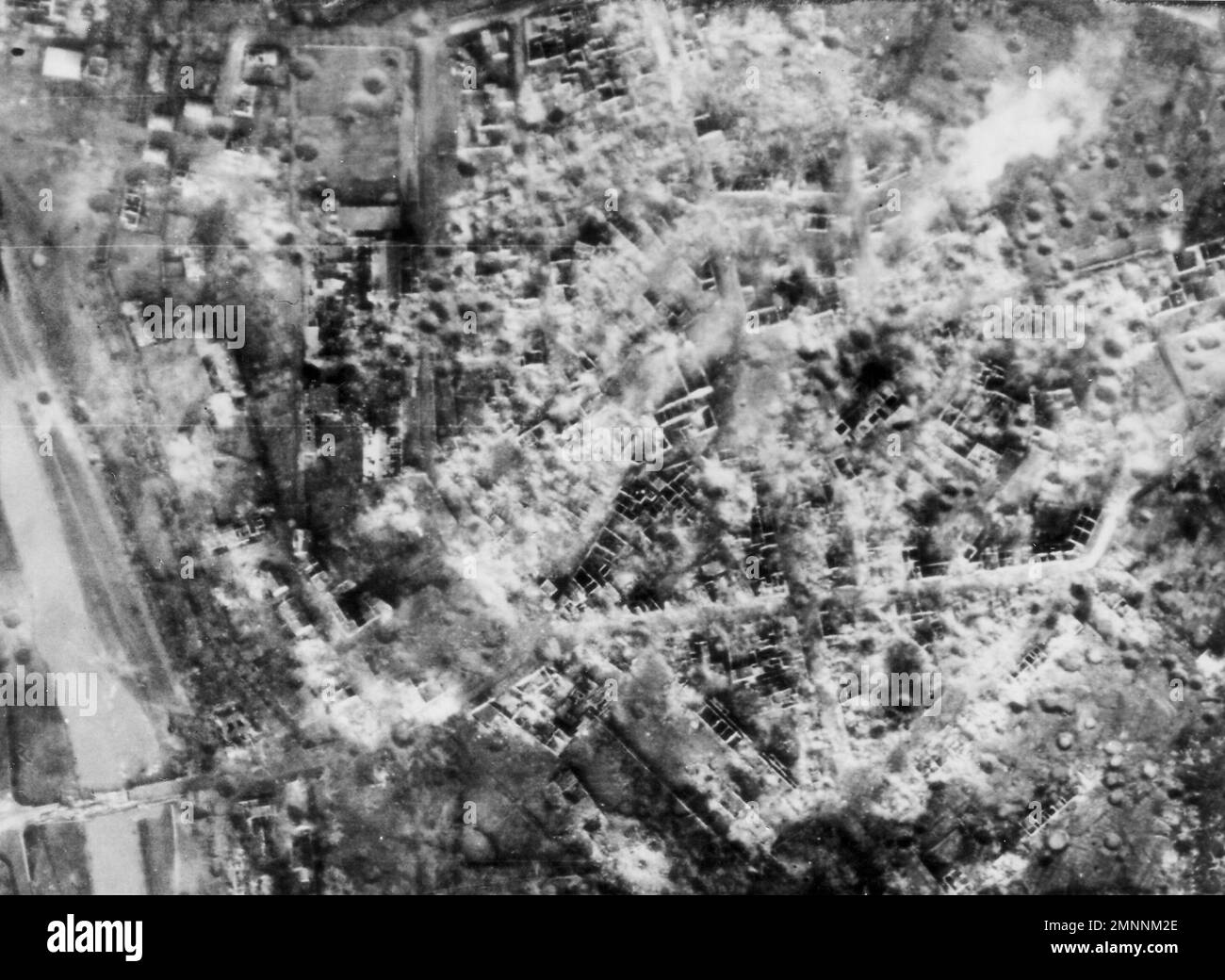 In this photo provided by British Official Photo, the small town of