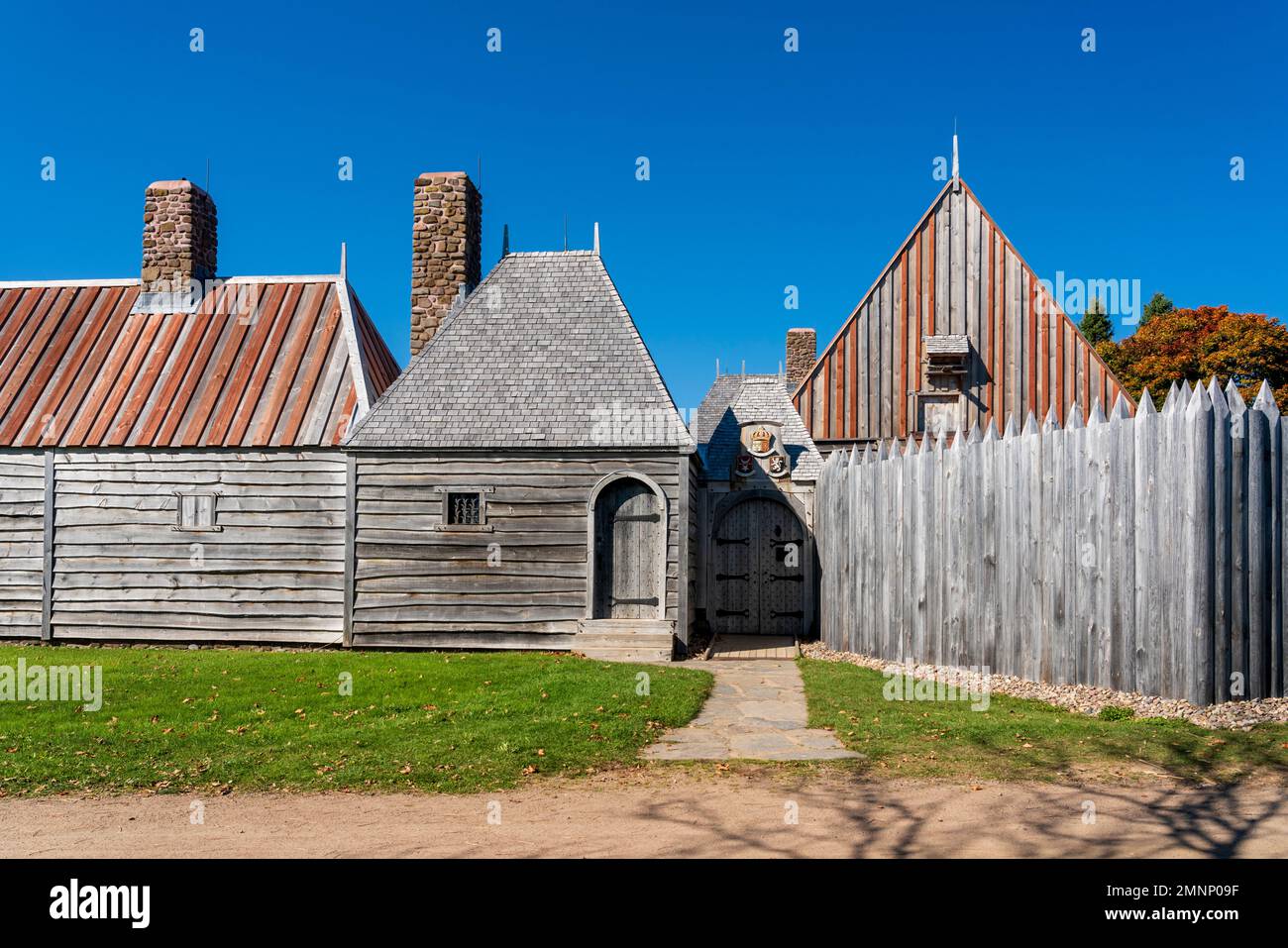 The fort at the Port-Royal National Historic Site in Port Royal, Nova ...