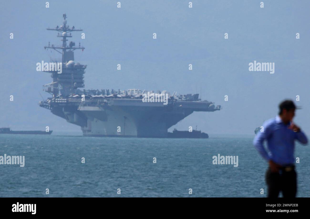 FIEL In this March 5, 2018, file photo, USS Carl Vinson is anchored