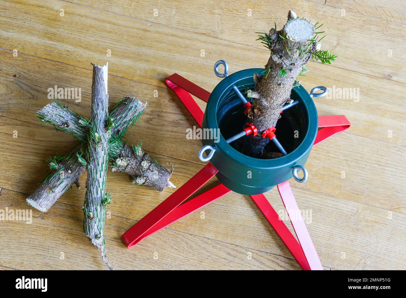 Disposing of the Christmas tree after the holiday season by cutting it Disposing Of Christmas Tree