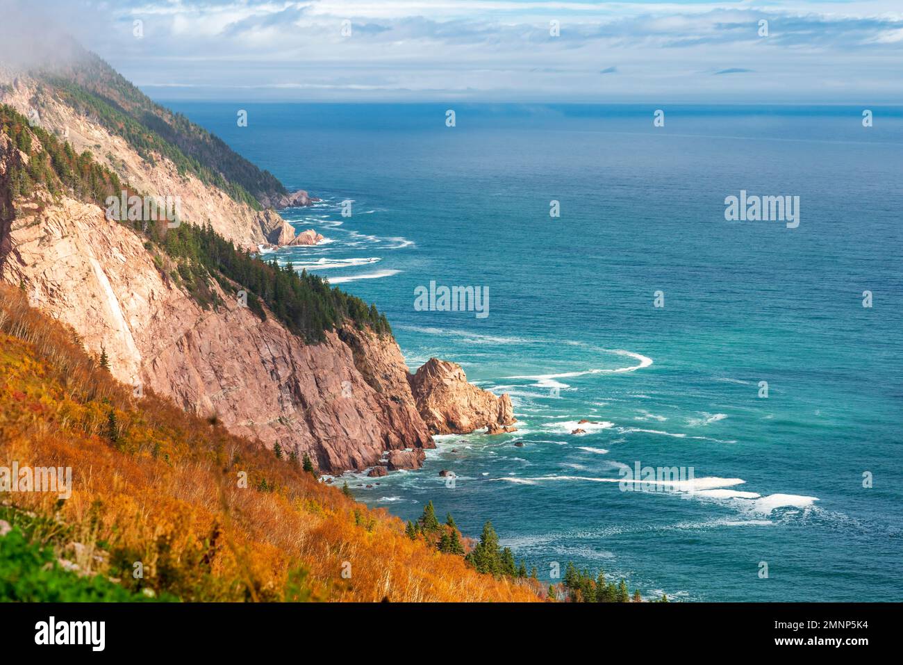 Coastal scenic of Cape Breton Highlands National Park, Nova Scotia, Canada. Stock Photo