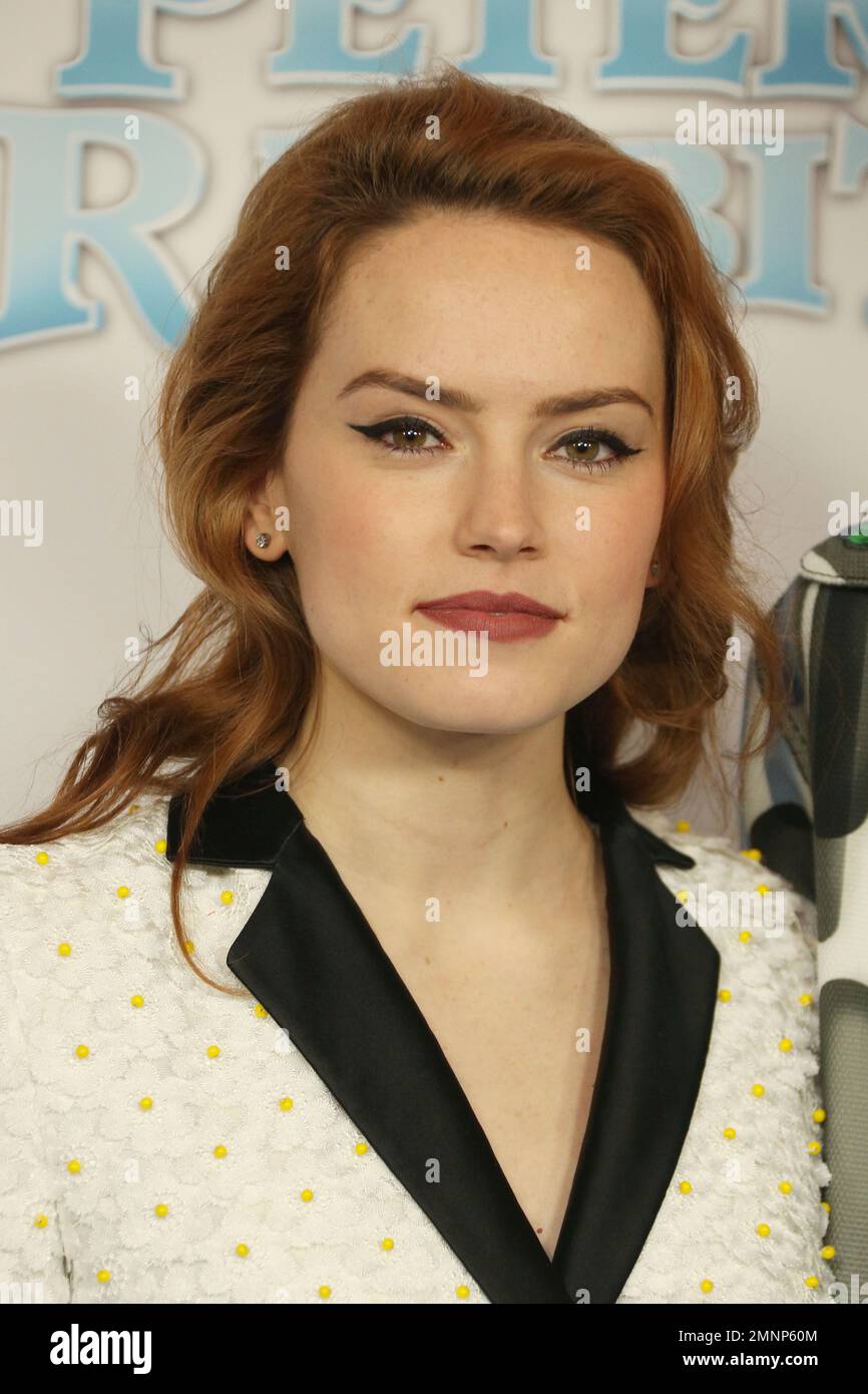 Actress Daisy Ridley poses for photographers upon arrival at the UK ...