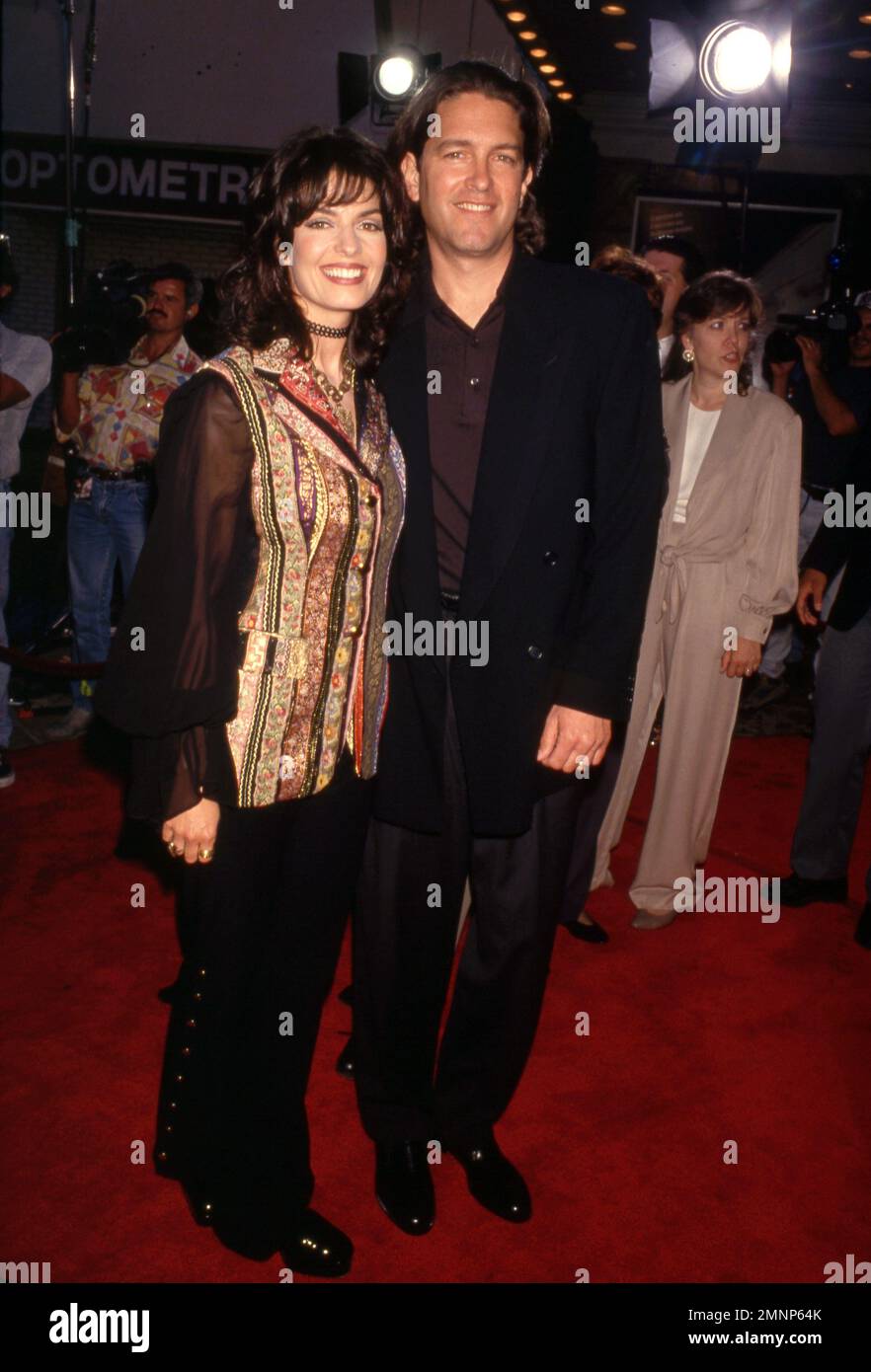 Sela Ward and Howard Sherman at the premiere of The Fugitive at Mann's