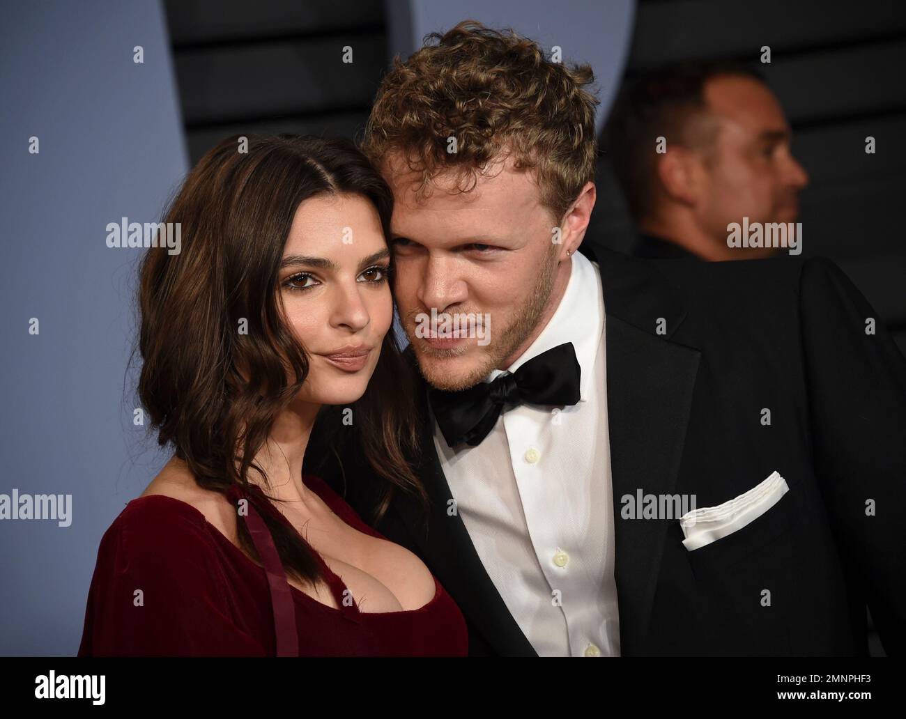 Emily Ratajkowski and husband Sebastian BearMcClard arrive at the