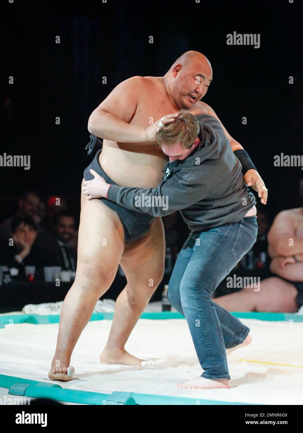 Byamba World champion sumo wrestler Byamba Ulambayar grapples with an audience ...