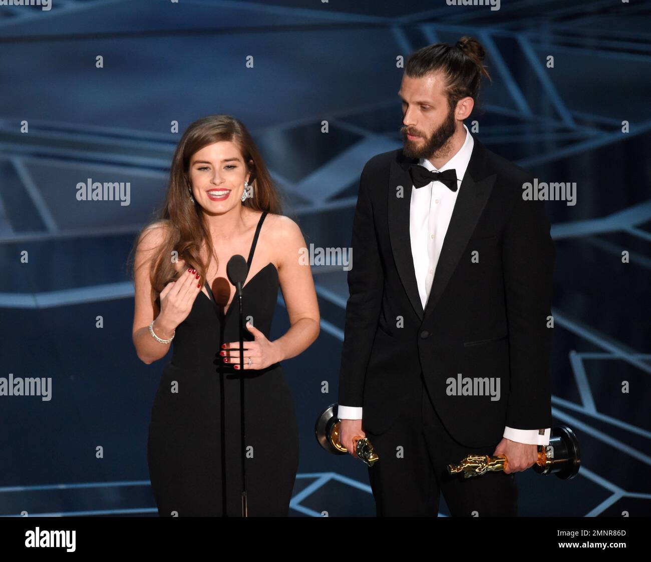 Rachel Shenton Left And Chris Overton Accept The Award For Best Live rachel-shenton-left-and-chris-overton-accept-the-award-for-best-live