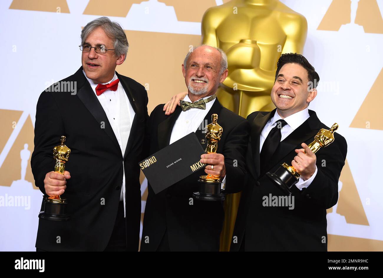 Mark Weingarten, from left, Gregg Landaker, and Gary A. Rizzo, winners