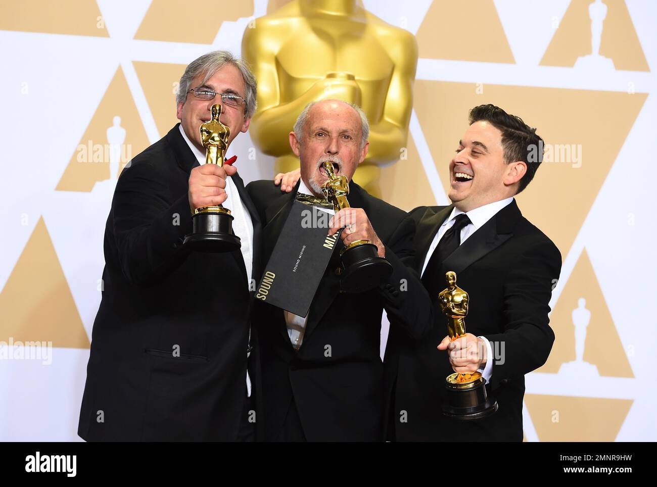 Mark Weingarten, from left, Gregg Landaker, and Gary A. Rizzo, winners