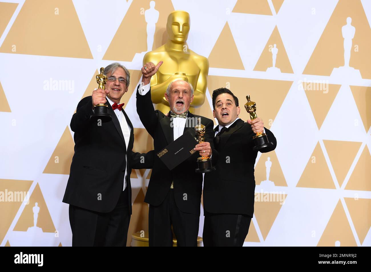 Mark Weingarten, from left, Gregg Landaker, and Gary A. Rizzo, winners