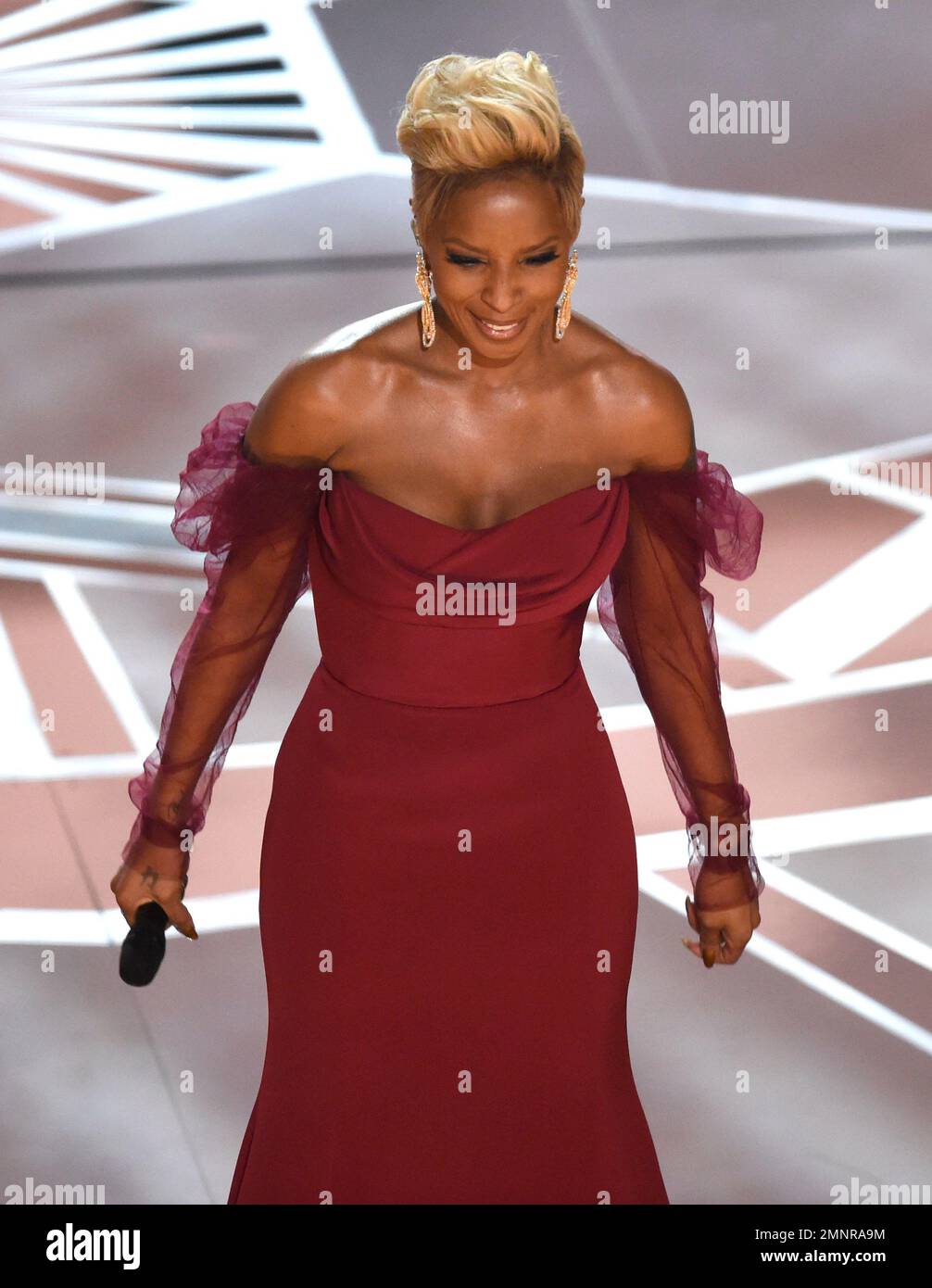 Mary. J Blige performs "Mighty River" from "Mudbound" at the Oscars on