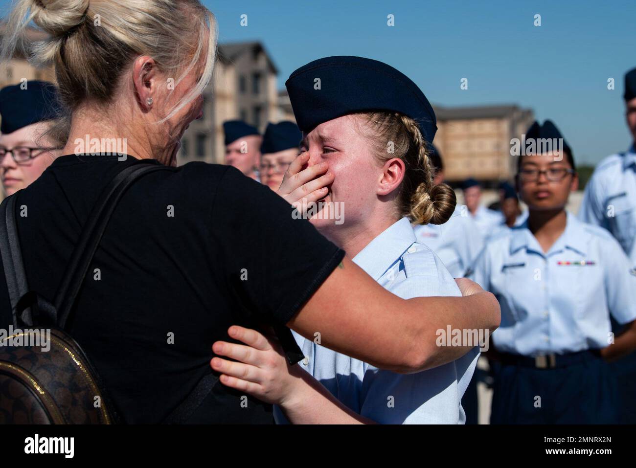 More than 600 Airmen assigned to the 433rd Training Squadron graduated from Basic Military Training at Joint Base San Antonio-Lackland, Texas, Oct. 5-6, 2022. Gen. Mike Minihan, Commander of Air Mobility Command, reviewed the ceremony. Stock Photo