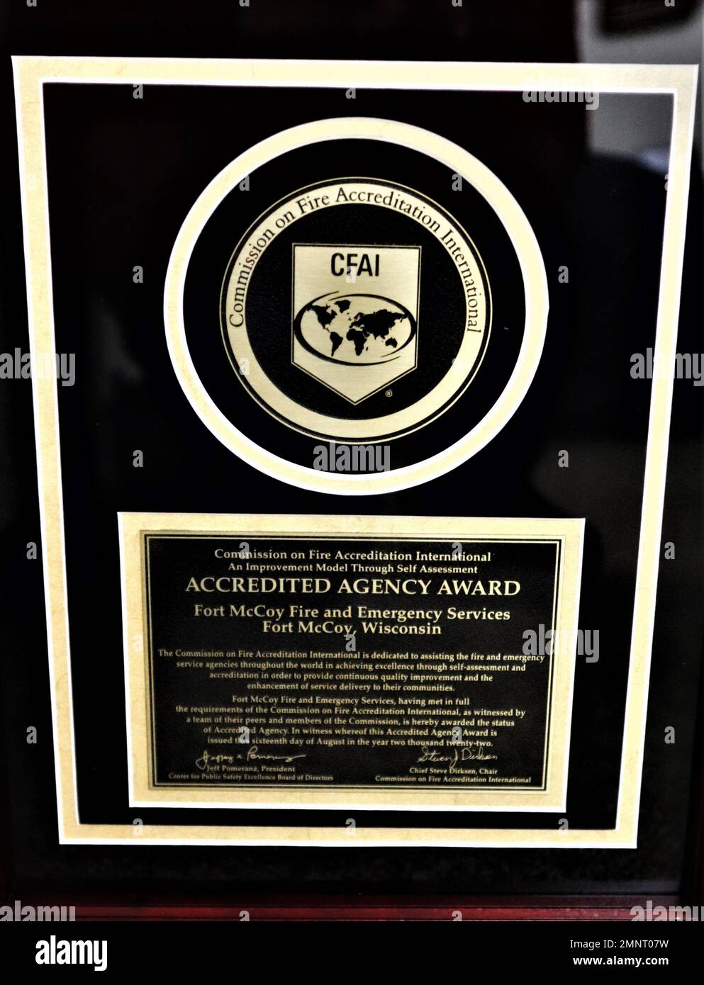 Commission on fire accreditation international hires stock photography