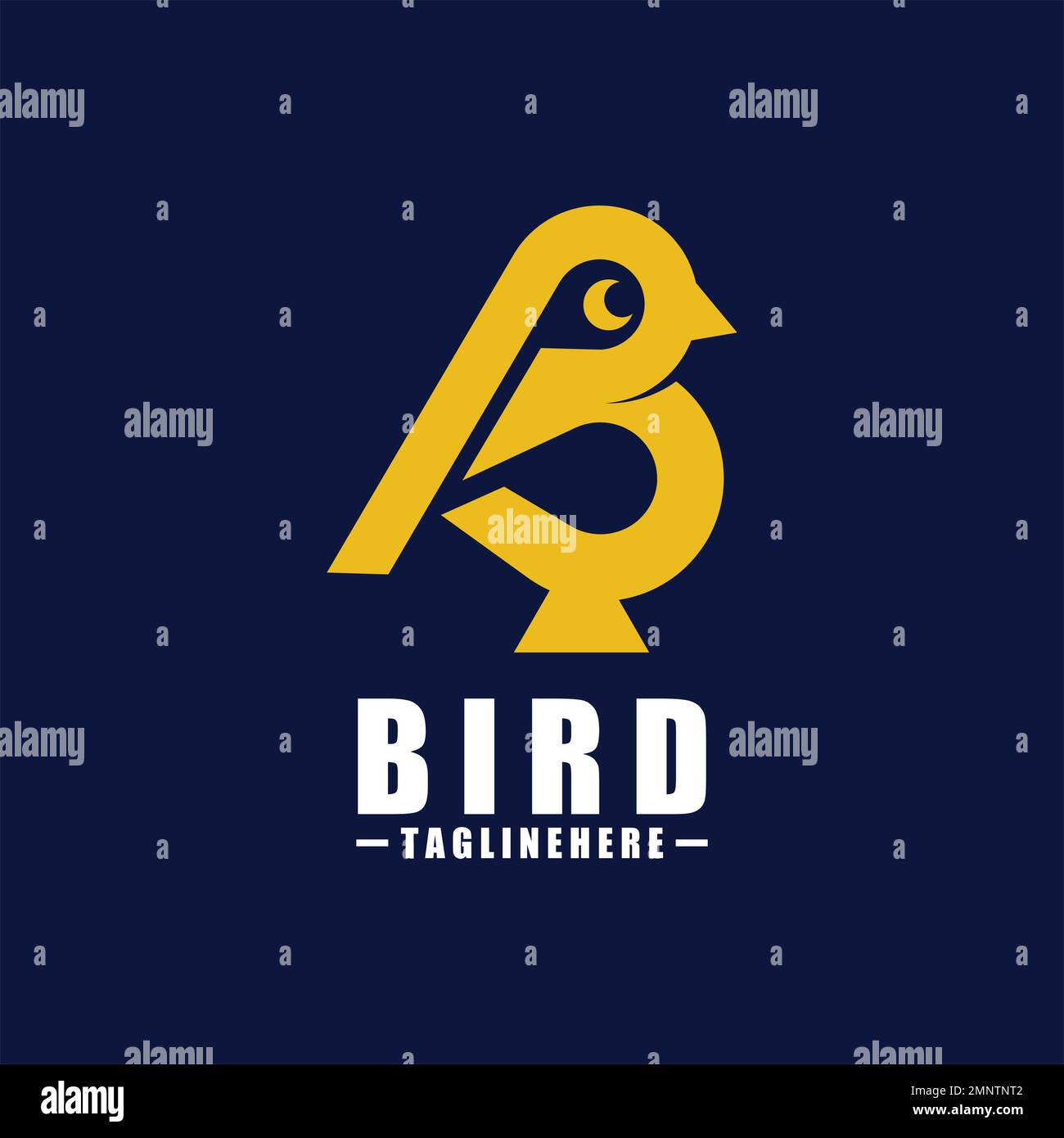 Bird B Logo - Vector Logo Template Stock Vector Image & Art - Alamy