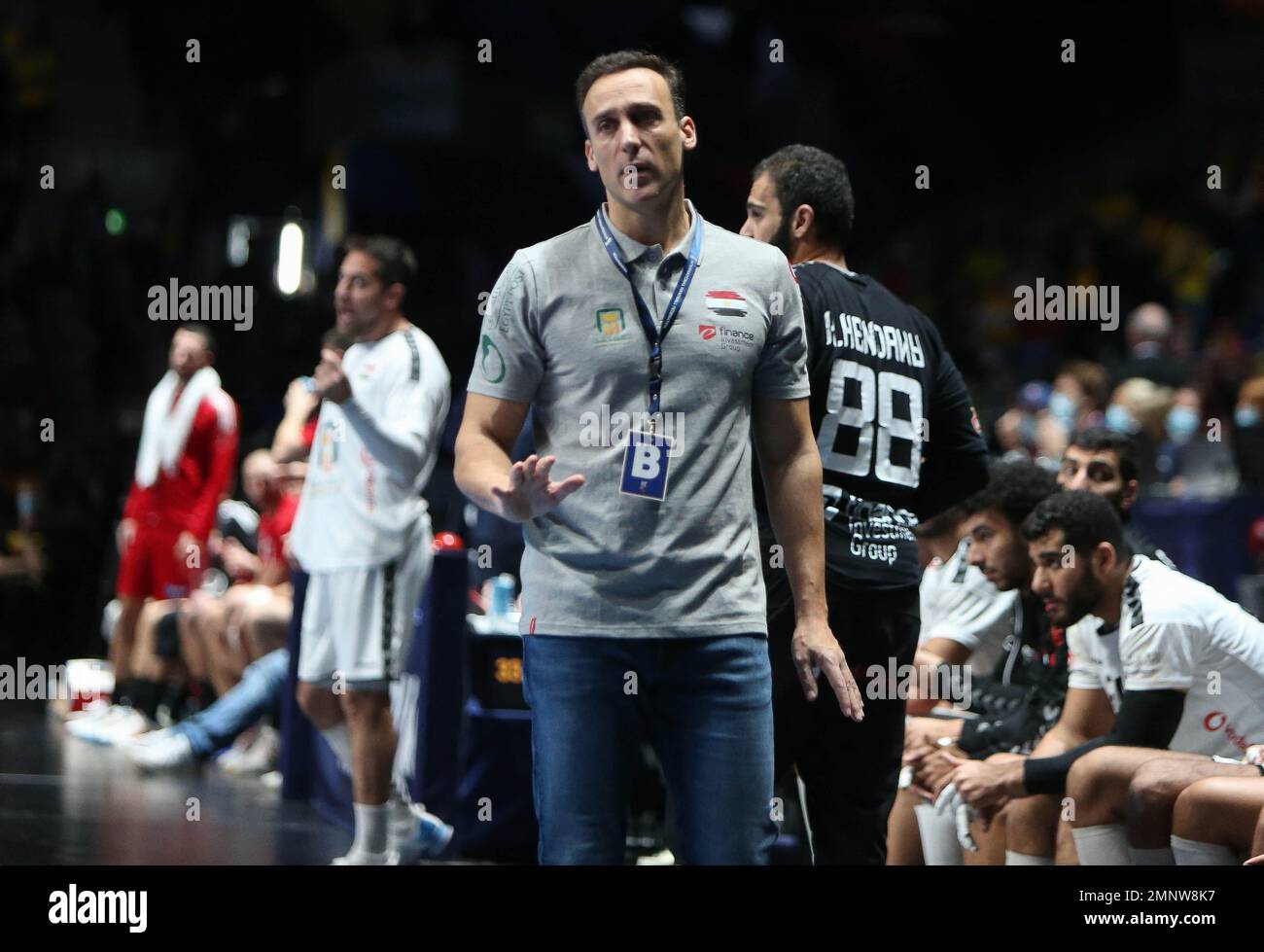 Coach Roberto Parrondo of Egypte during the IHF Men's World ...