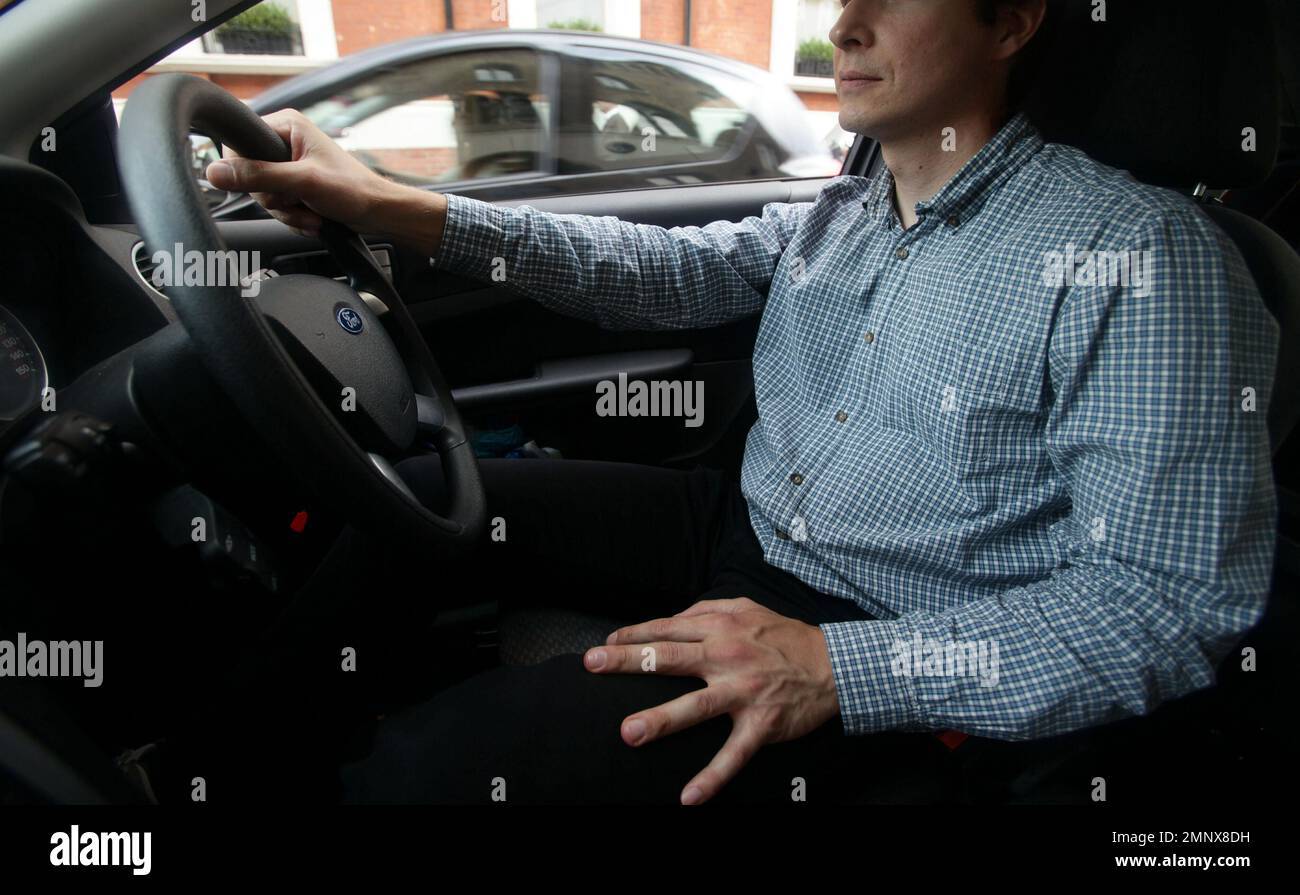 PICTURE POSED BY MODEL File photo dated 15/06/11 of a driver pictured behind the wheel without a seatbelt. Nearly a quarter of drivers believe punishments for not wearing a seat belt are too lenient, a new survey suggests. Some 24% of 1,800 UK motorists polled for the RAC said the existing maximum penalty in Britain of a £500 fine is not strong enough. Issue date: Tuesday January 31, 2023. Stock Photo