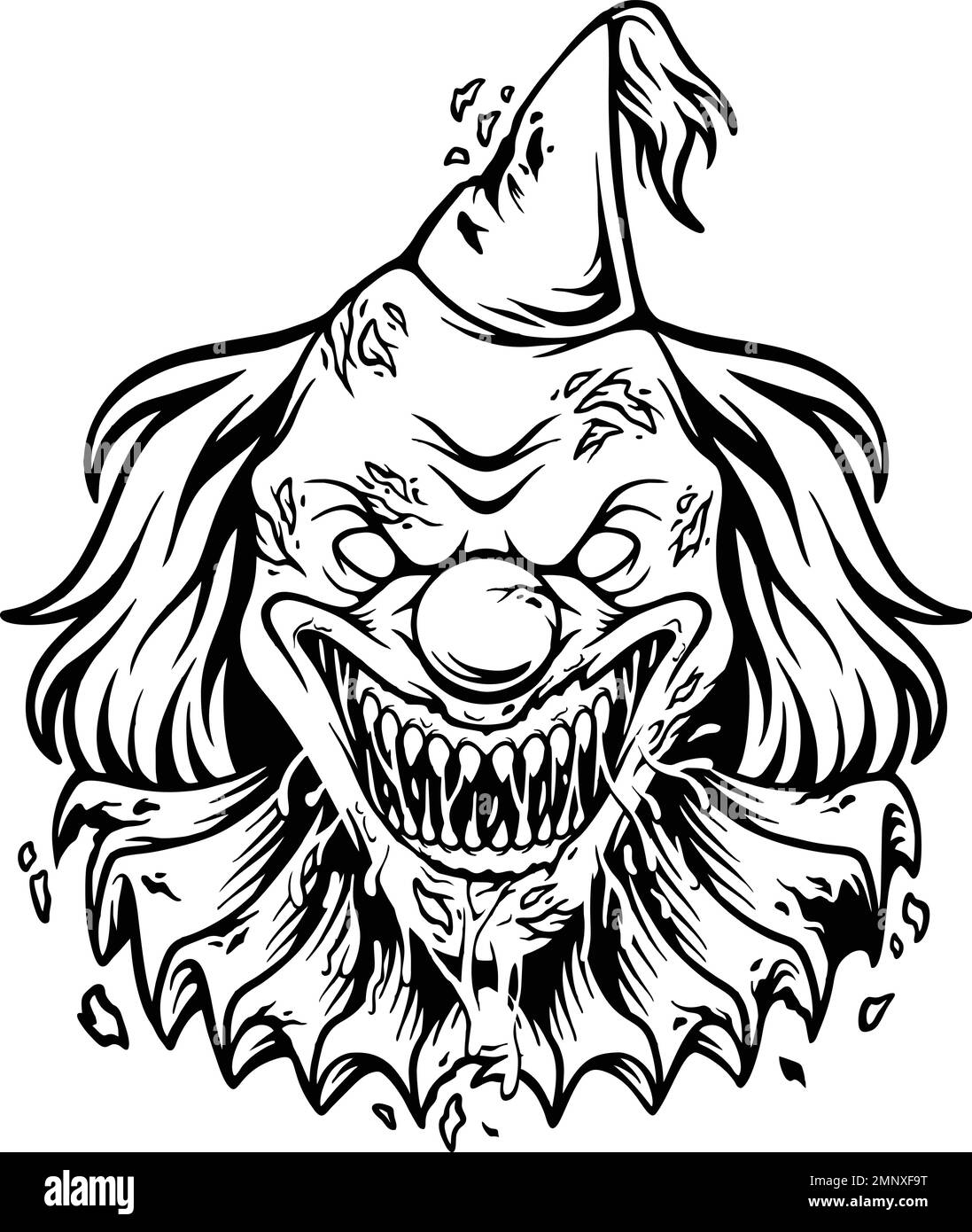 coloring pages of scary clowns