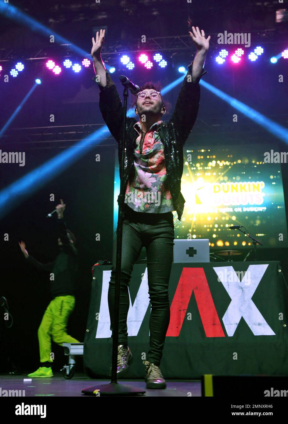 Max Schneider performs during the Q100 Birthday Blowout at the Coca