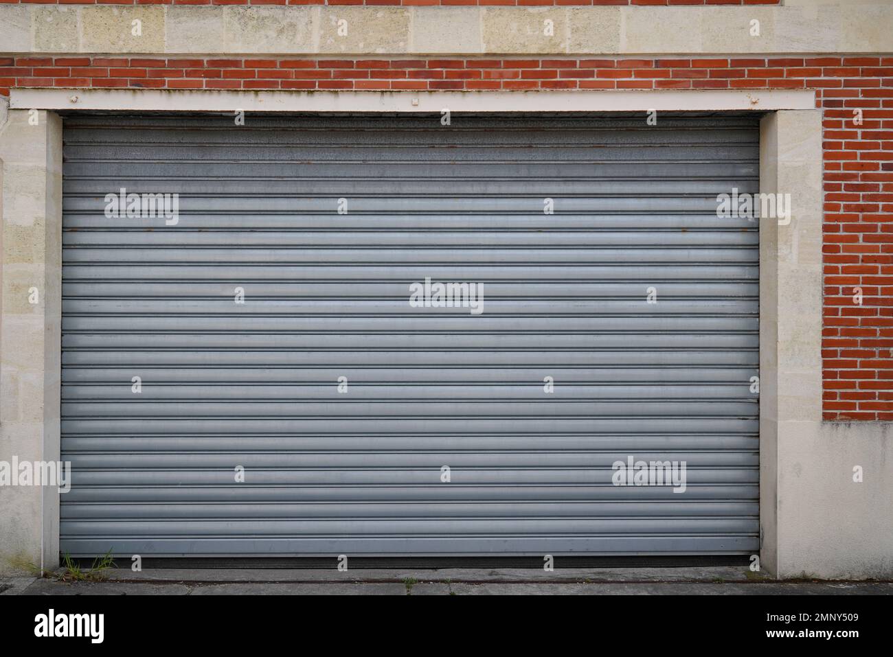 old metal roller door large grey garage house gray and industrial