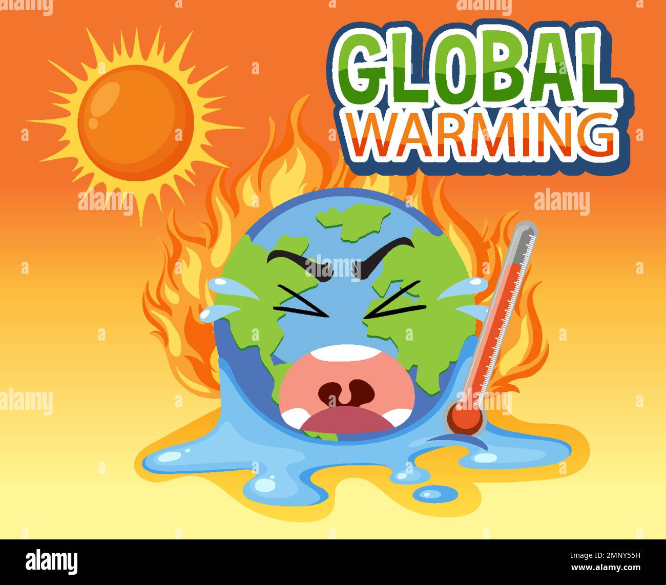 Global warming vector concept illustration Stock Vector Image & Art - Alamy