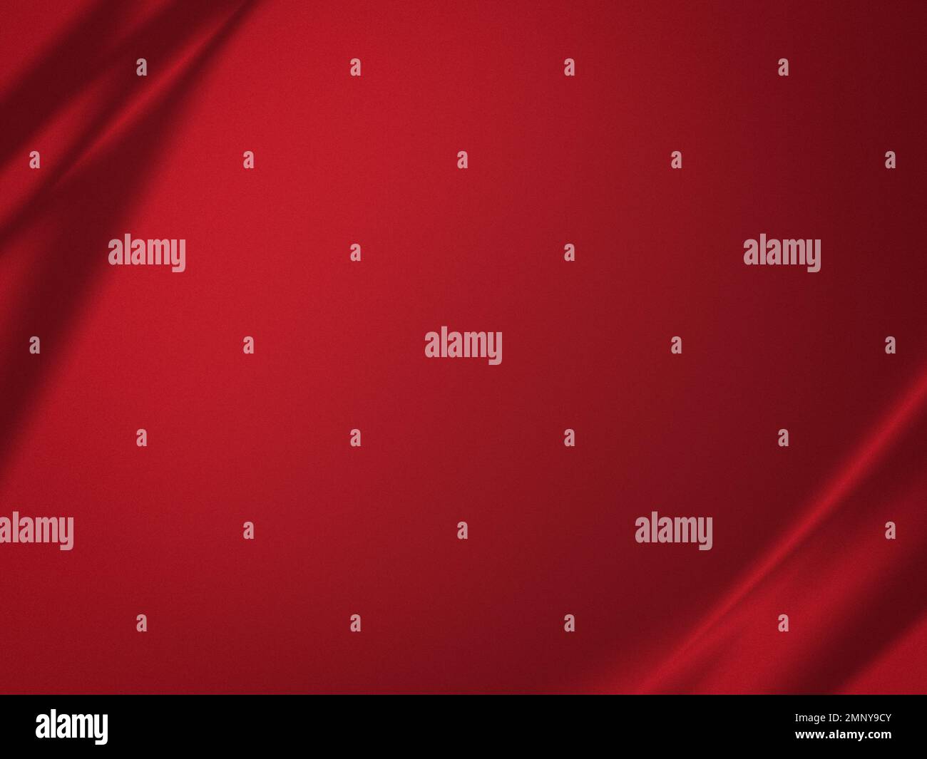 Red silk background with drapes on the corners. Luxury background Stock