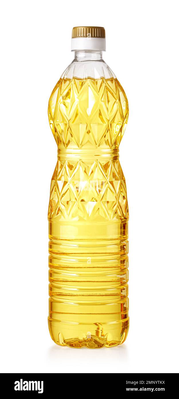 oil plastic bottle isolated on white background with clipping path