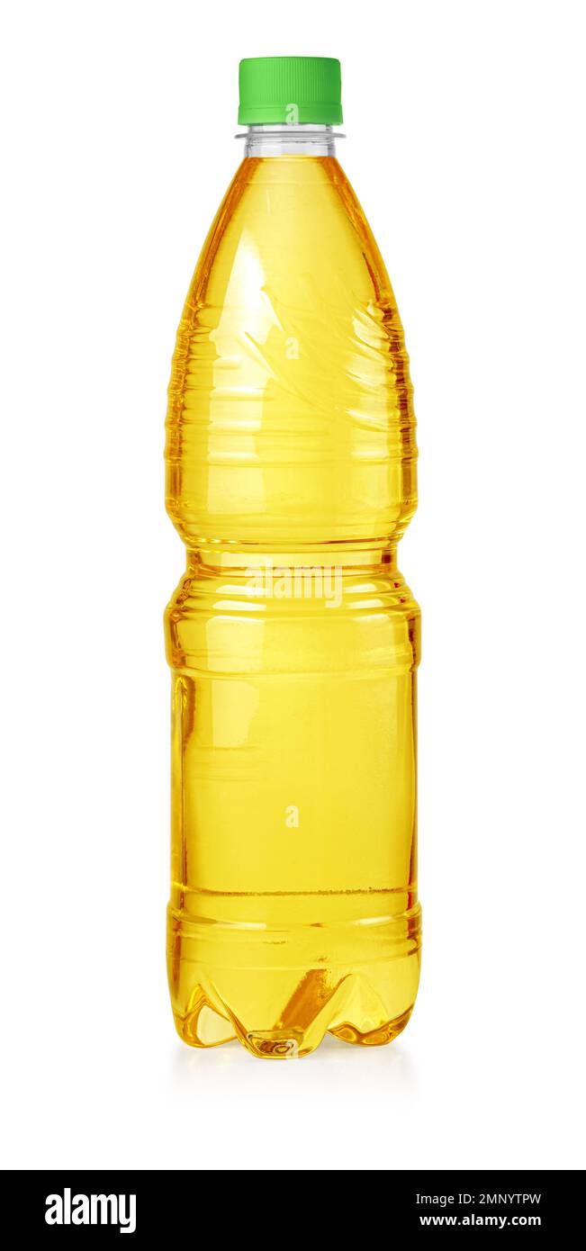 oil plastic bottle isolated on white background with clipping path