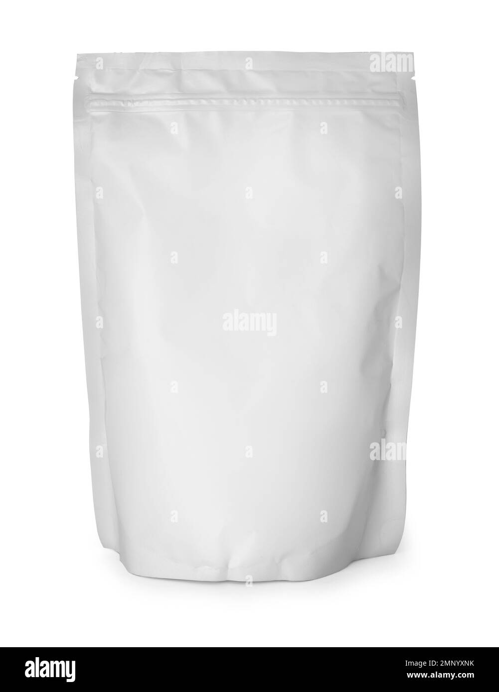 White Blank Foil Food Snack Sachet Bag Packaging with clipping path