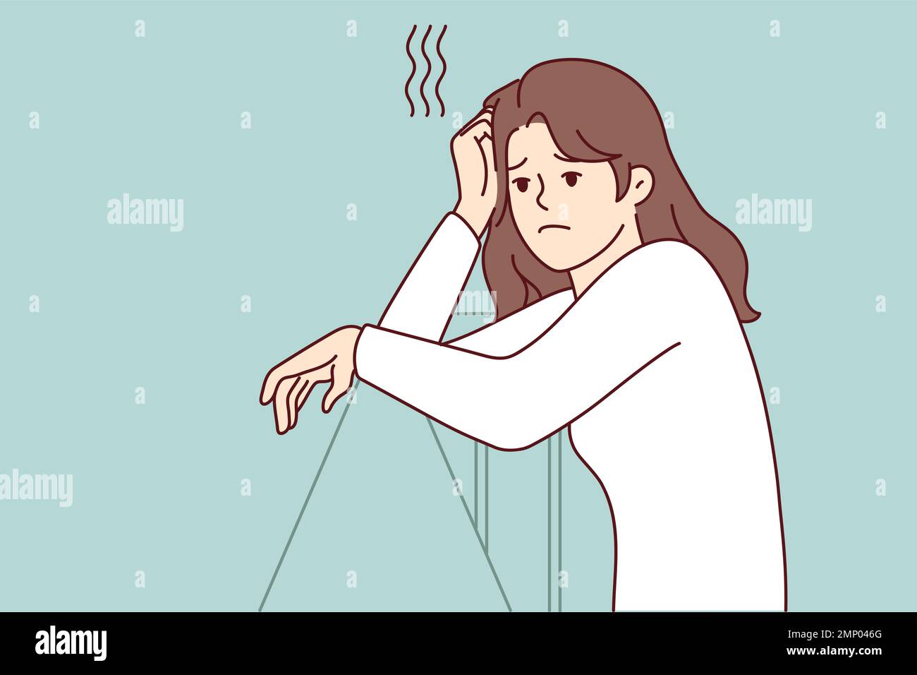 Woman leans Stock Vector Images Alamy