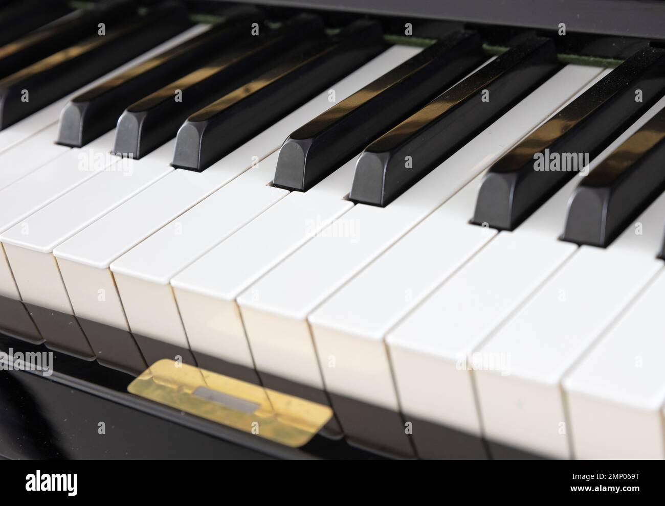 Grand piano ebony and ivory keys, selective focus Stock Photo Alamy