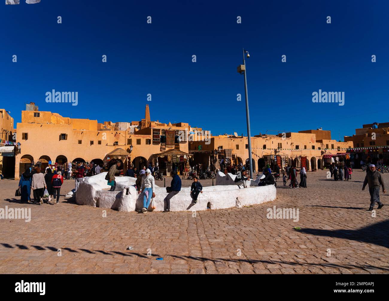 Market square, North Africa, Ghardaia, Algeria Stock Photo