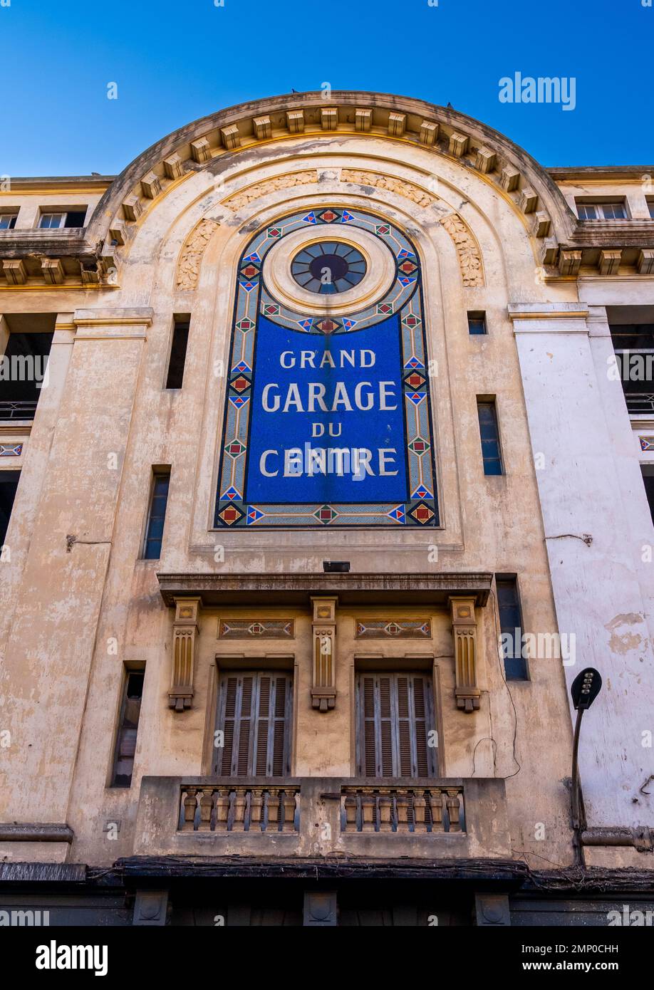 Grand garage du centre, North Africa, Oran, Algeria Stock Photo