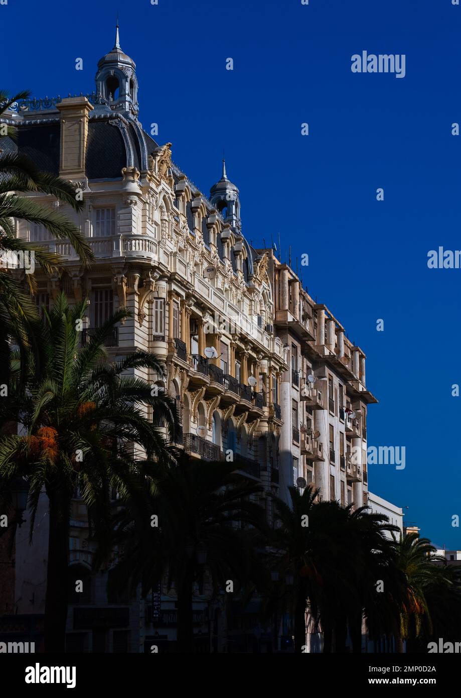 Old colonial french building, North Africa, Oran, Algeria Stock Photo