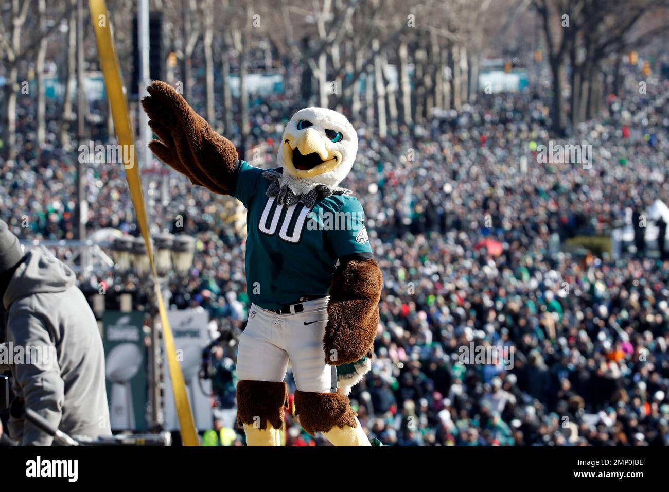 Philadelphia Eagles Mascot Swoop Reacts During Editorial Stock Photo -  Stock Image