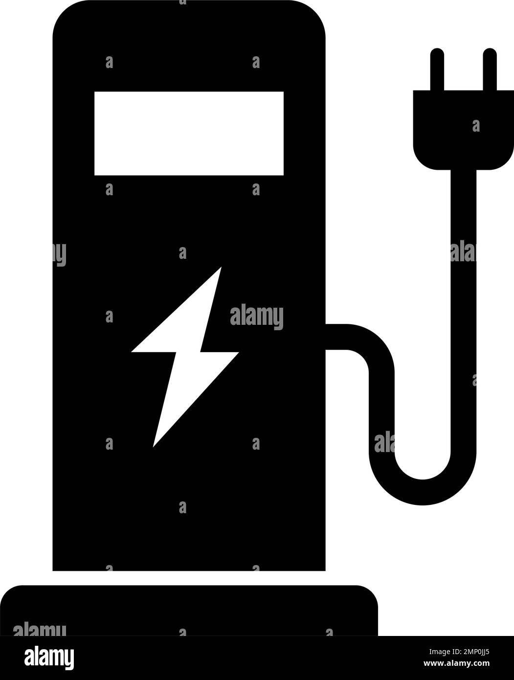 EV Charging Station. Electric vehicle charging station icon. Editable vector. Stock Vector