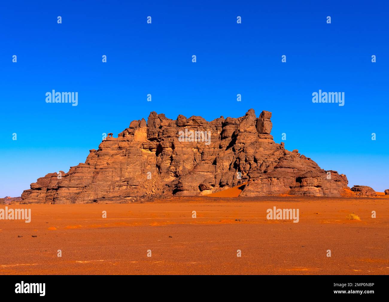 Rocks formation in Sahara desert, Tassili N'Ajjer National Park, Tadrart Rouge, Algeria Stock Photo