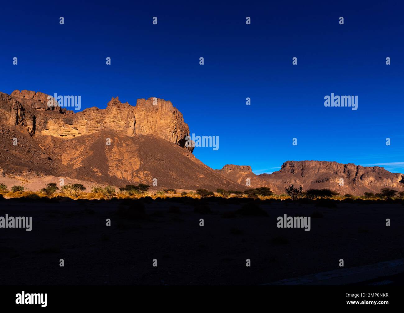 Rock formations in the desert, Tassili N'Ajjer National Park, Tadrart Rouge, Algeria Stock Photo