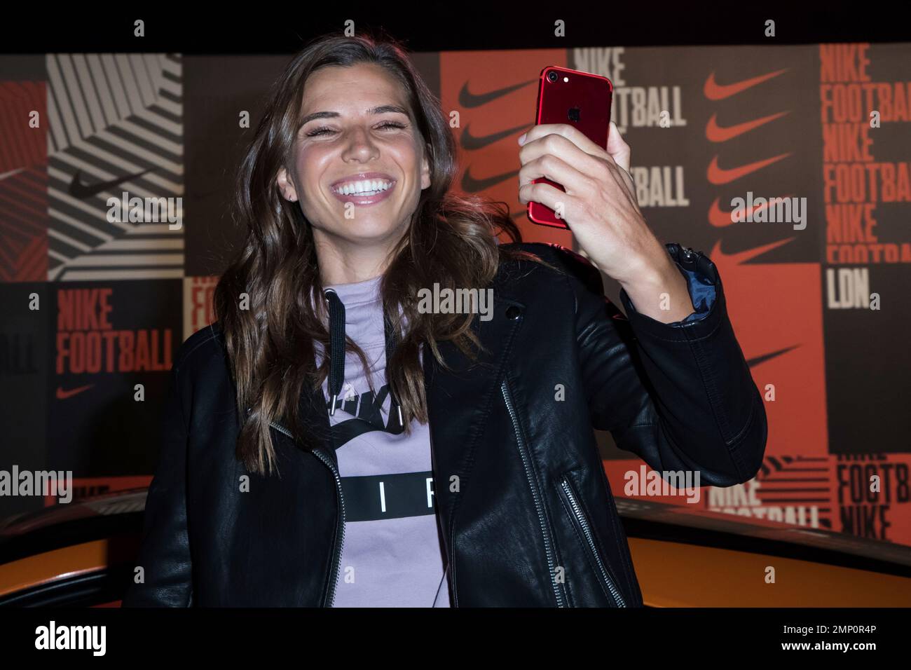 Tobin Heath poses for photographers upon arrival at the Nike Celebrates The  Beautiful Game event, in London, Wednesday, Feb. 7, 2018. (Photo by Vianney  Le Caer/Invision/AP Stock Photo - Alamy