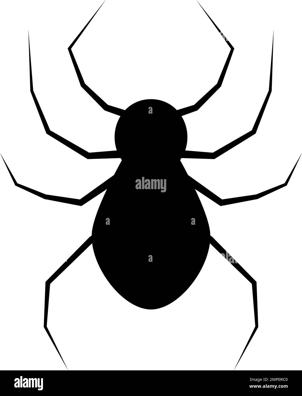 Realistic spider silhouette icon. Editable vector. Stock Vector