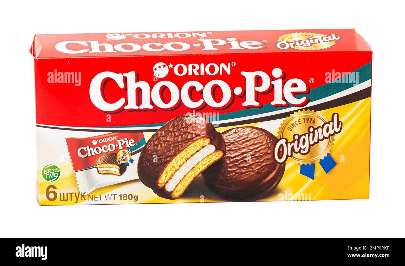 Anapa Russian Federation December 19, 2022 Orion ChocoPie snack