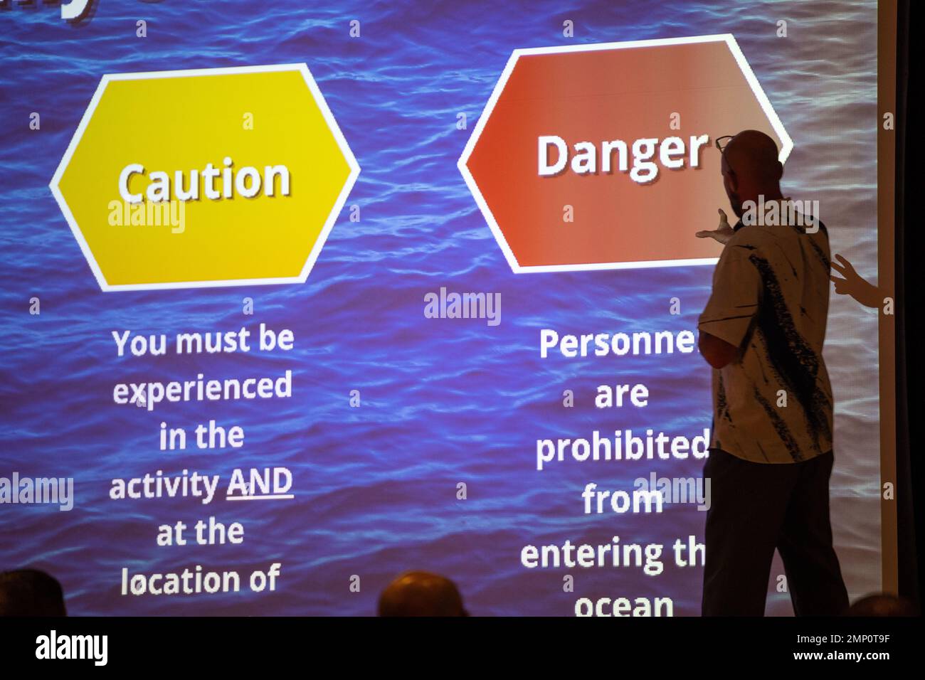 Jason MacDonald, an ocean safety program manager with Marine Corps