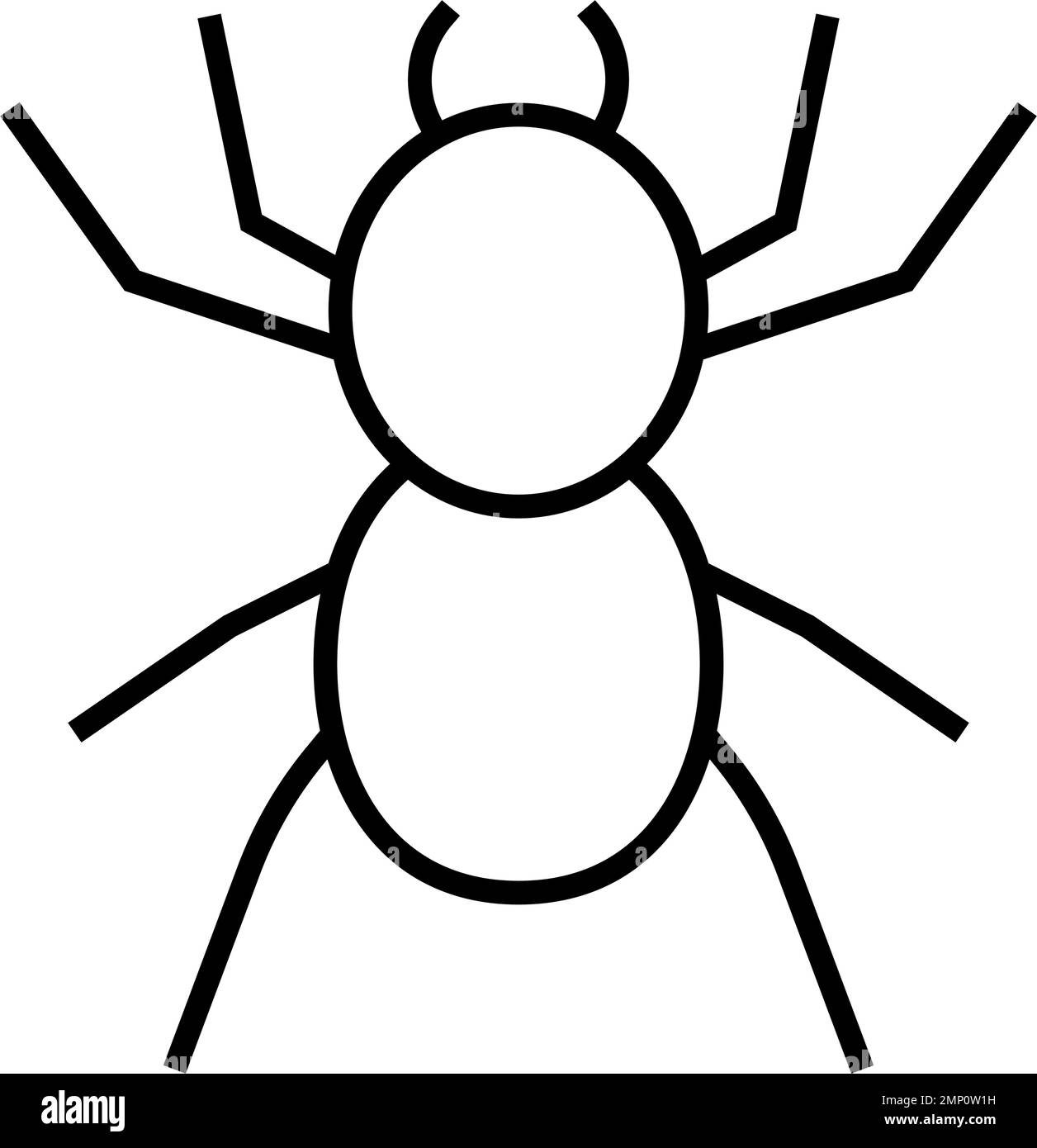 Simple spider icon. Insect. Editable vector. Stock Vector
