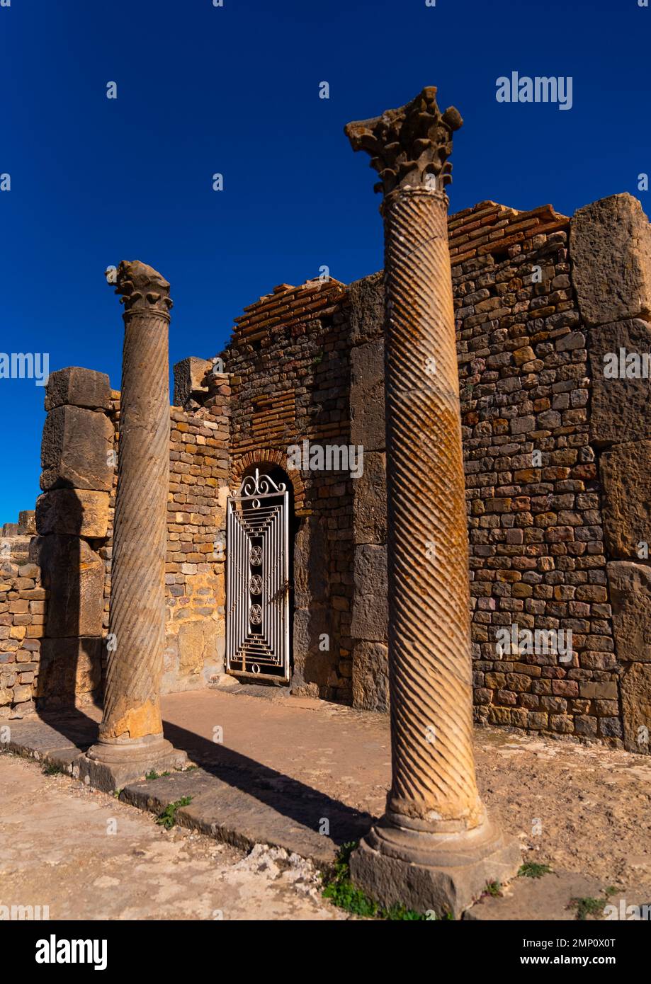 Baptistery in the Roman ruins, North Africa, Djemila, Algeria Stock Photo