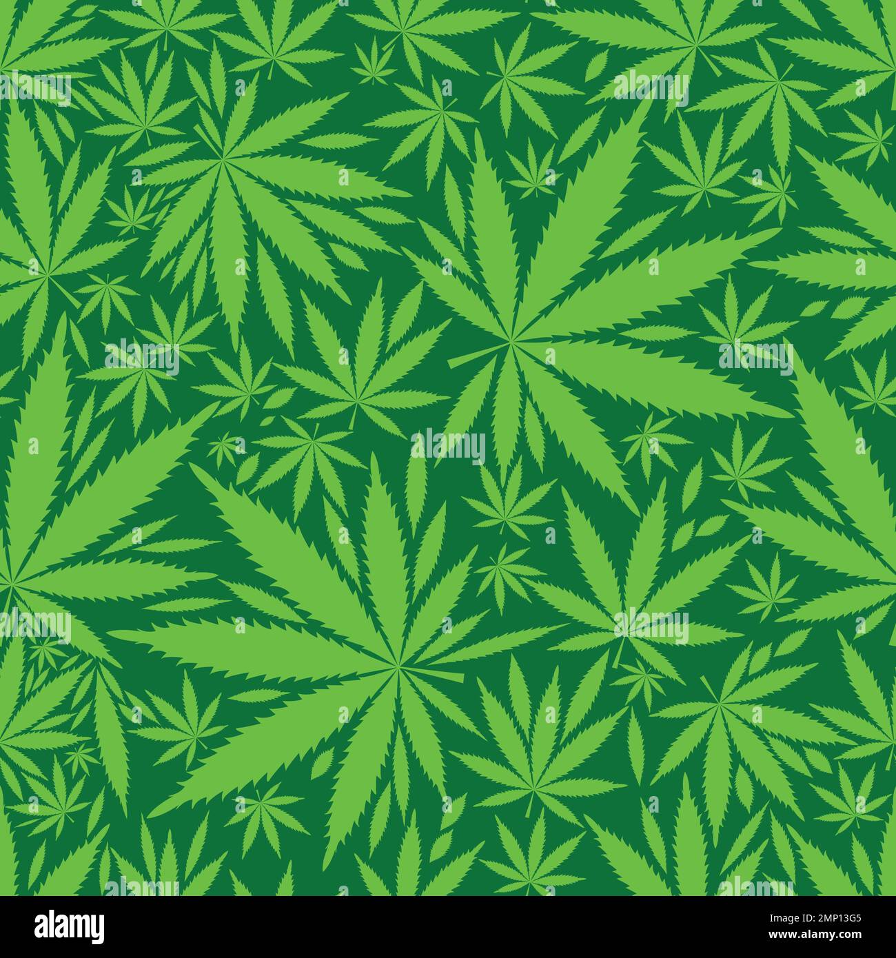 cannabis leaf seamless pattern background. Vector illustration Stock Vector