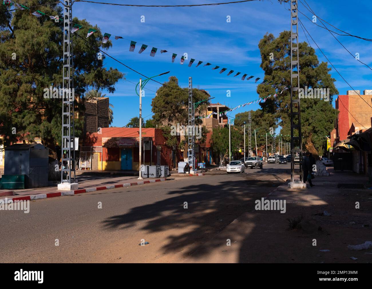 Road in city center, North Africa, Tamanrasset, Algeria Stock Photo