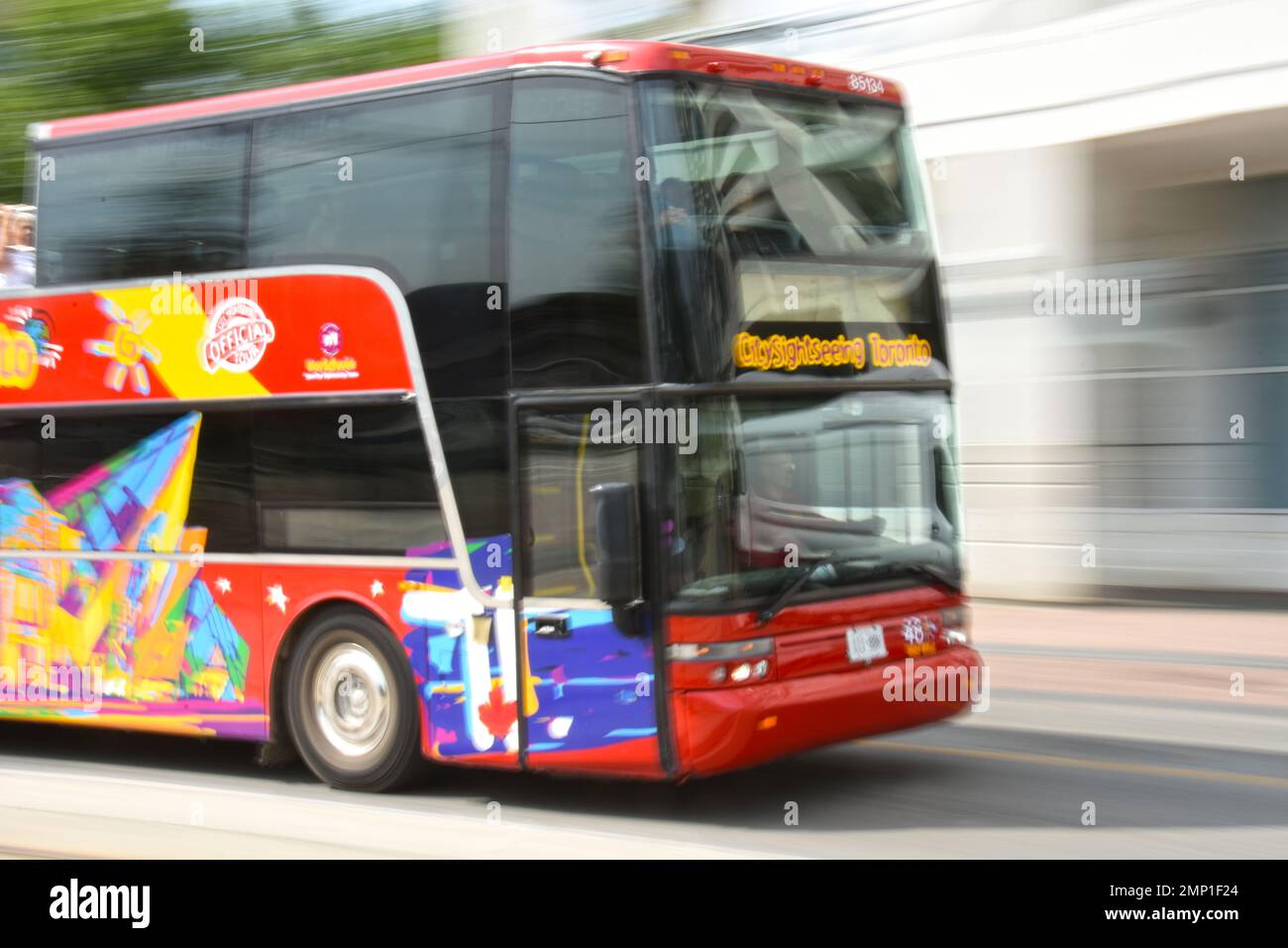 Bus, city sightseeing in Toronto, Canada Stock Photo