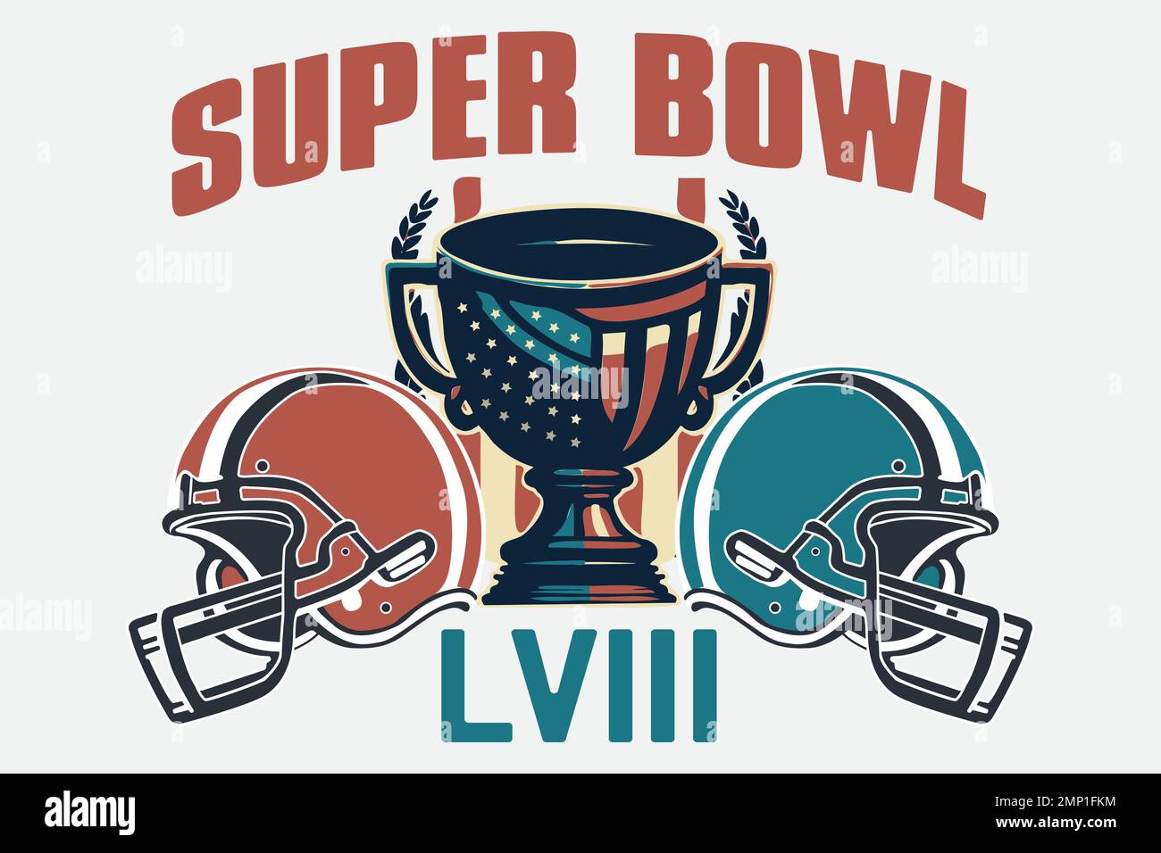 American Football Helmets and Ball Illustration Stock Vector Image