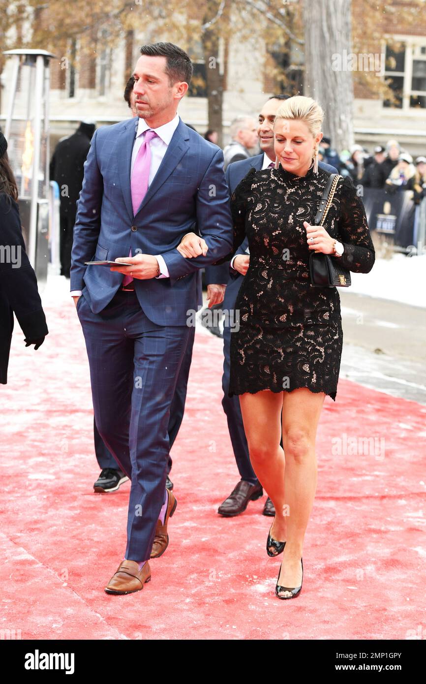 Coach of the San Fransisco 49ers Kyle Shanahan, left, and Mandy