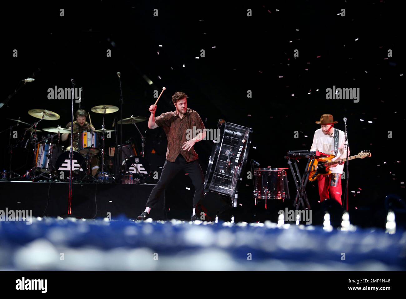 Imagine Dragons perform at the EA Sports Bowl at The Armory on Thursday