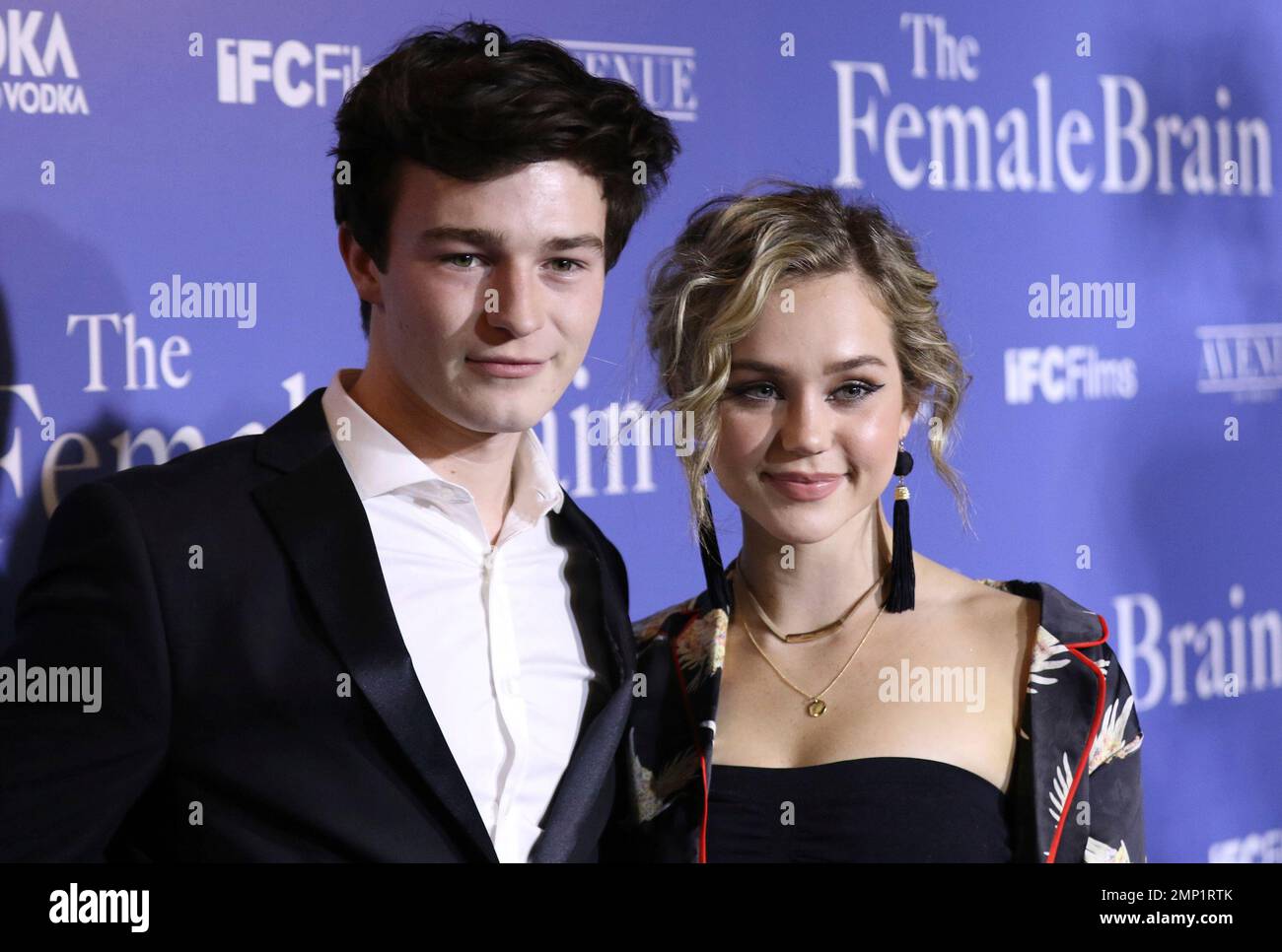 Dylan Summerall, left, and Brec Bassinger arrive at the Los Angeles ...