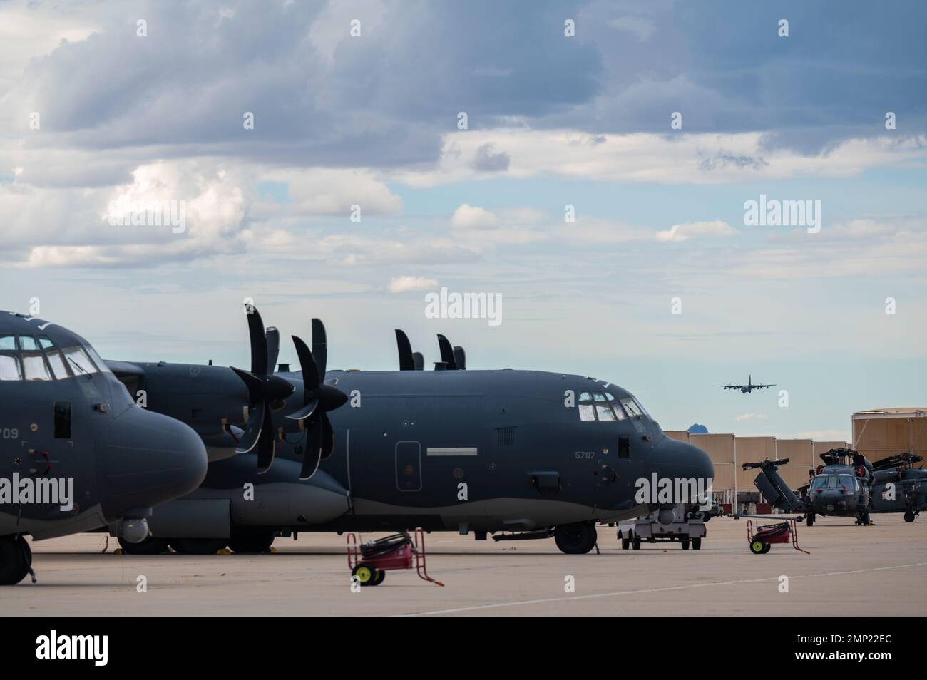 A U.S. Air Force HC-130J Combat King II, assigned to the 79th Rescue ...